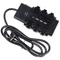 Main product image for 6-Outlets Extender Rotating Power Strip Surge Protector 6 ft Cord and 3 USB-A/1 USB-C PD Ports-Black125-602